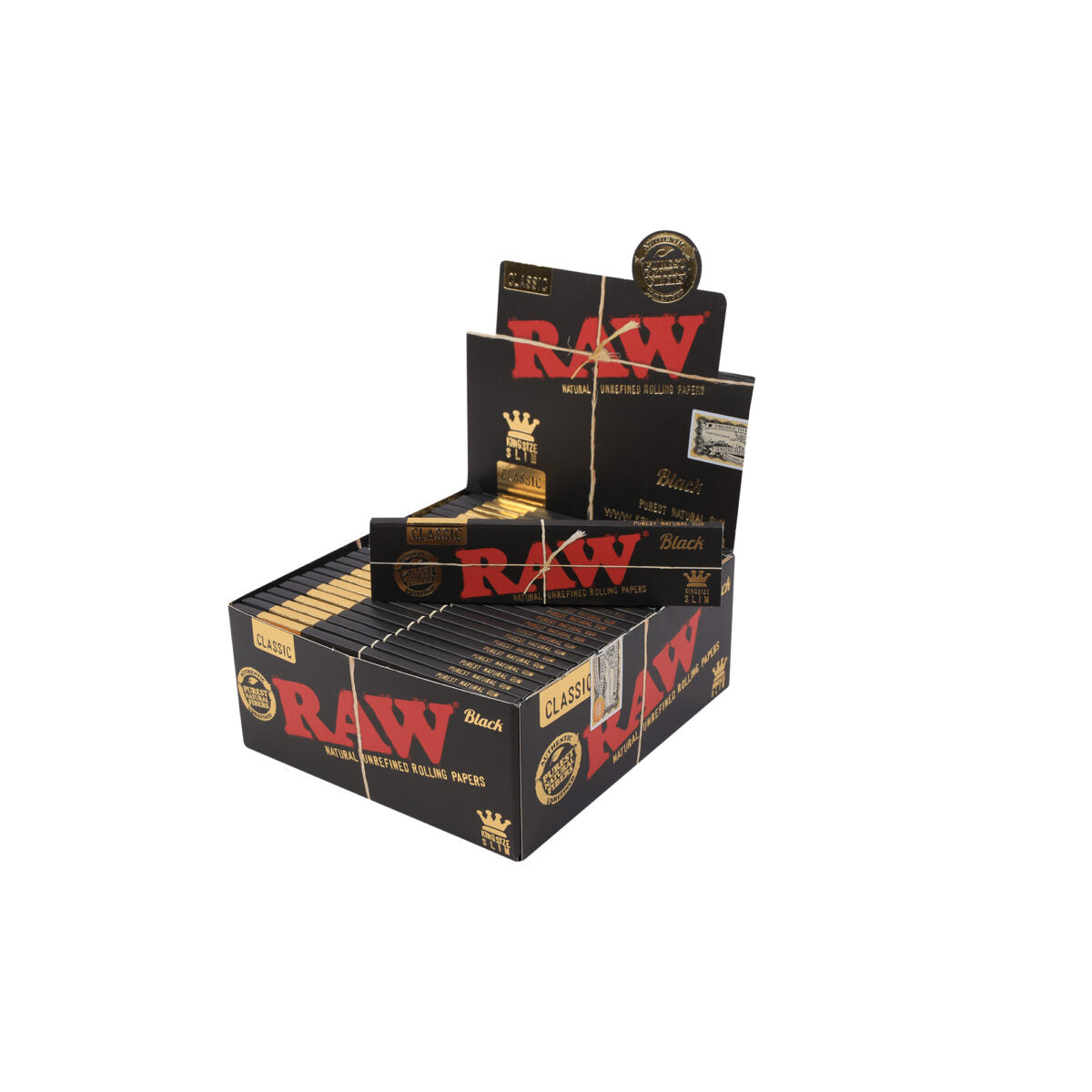 กล่องโชว์ RAW "BLACK CLASSIC" king size slim จำนวน 50 ชิ้น